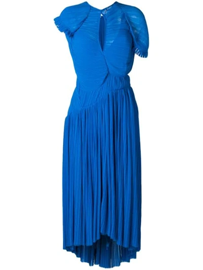 Shop Preen By Thornton Bregazzi Milly Flared Dress In Blue
