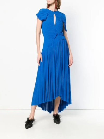 Shop Preen By Thornton Bregazzi Milly Flared Dress In Blue