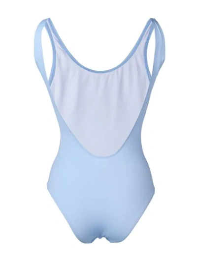 Shop Chiara Ferragni Welcome To Colorado Swimsuit In Blue