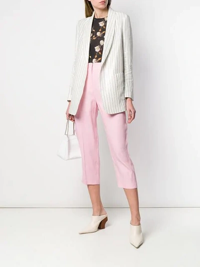 Shop Michael Michael Kors Cropped Tailored Trousers In Pink