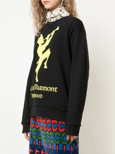 Shop Gucci Chateau Marmont Sweatshirt In Black