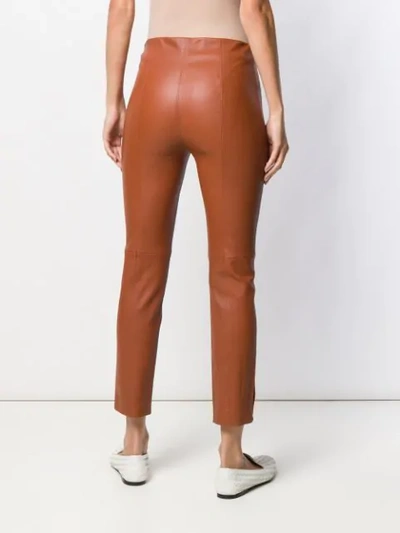 Shop Theory Cropped Trousers In Brown