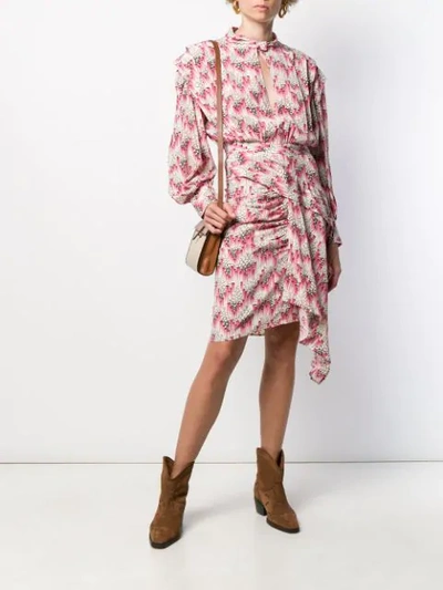 Shop Isabel Marant Rieti Dress In Pink ,neutral