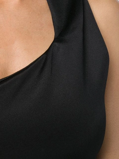 Shop Lanvin One-shoulder Jersey Dress In Black