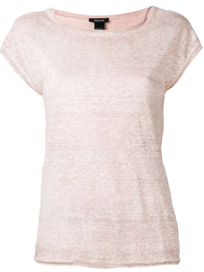 Shop Avant Toi Round Neck T-shirt In Pink