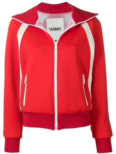 Shop Yves Salomon Zip Sports Jacket In Red