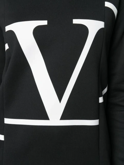 Shop Valentino Deconstructed Vlogo Sweatshirt In Black
