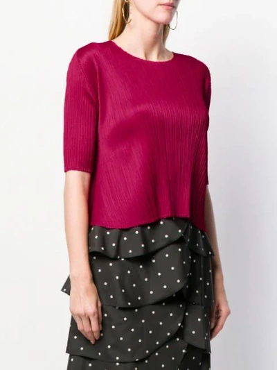 Shop Issey Miyake Pleats Please By  Luster Top - Pink