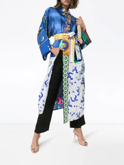 Shop Rianna + Nina Mixed Print Kimono In Multicolour