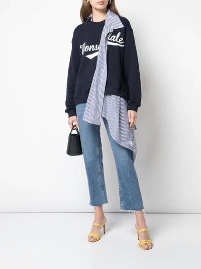 Shop Monse Deconstructed Sweatshirt In Navy