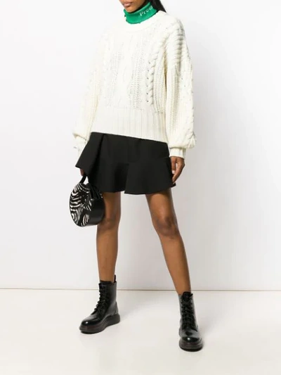 Circus Hotel Oversized Knitted Sweater In Neutrals