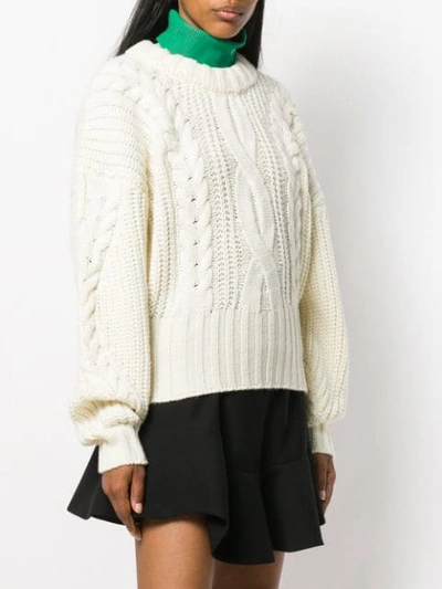 Circus Hotel Oversized Knitted Sweater In Neutrals