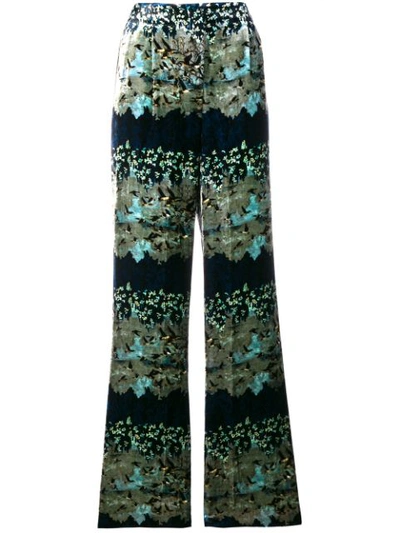 Shop Ailanto High Rise Palazzo Trousers - Green