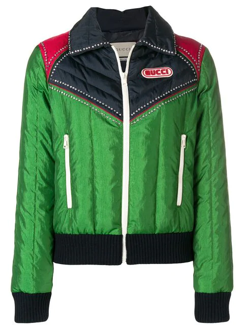 Gucci Nylon Ski Jacket W/ Crystals In 