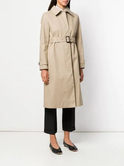 Shop Mackintosh Roslin Fawn Raintec Cotton Single Breasted Trench Coat | Lm-061fd In Neutrals