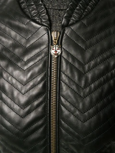 Shop Gucci Matelassé Bomber Jacket In Black
