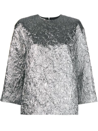 Shop Rochas Shimmer Blouse - Metallic