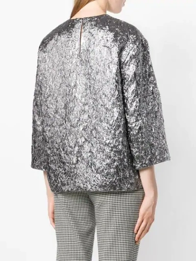 Shop Rochas Shimmer Blouse - Metallic