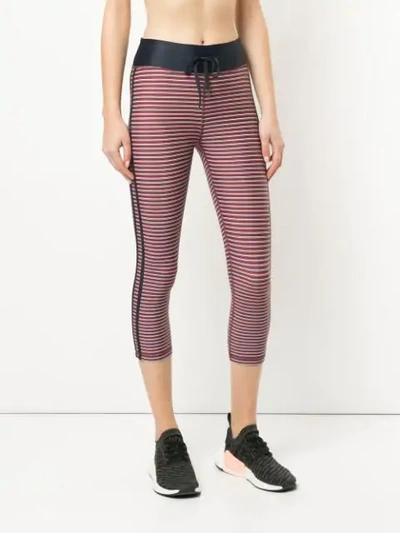 Shop The Upside Striped Power Leggings - Red