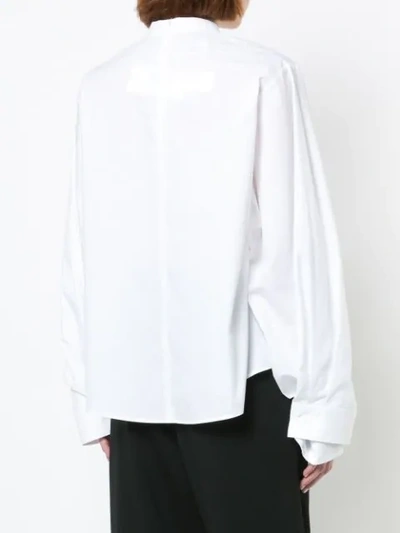 Shop Mm6 Maison Margiela Sweatshirt Mit Kastigem Schnitt - Weiss In White
