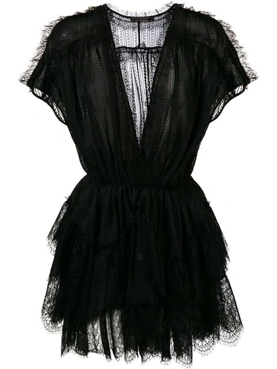 Shop Amen Lace Mini Dress In Black