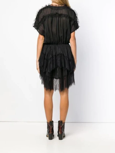 Shop Amen Lace Mini Dress In Black