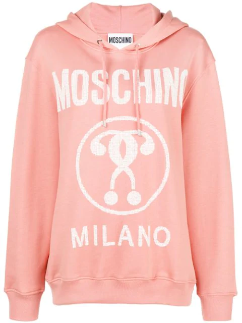 Moschino Question Mark Logo Hoodie In 