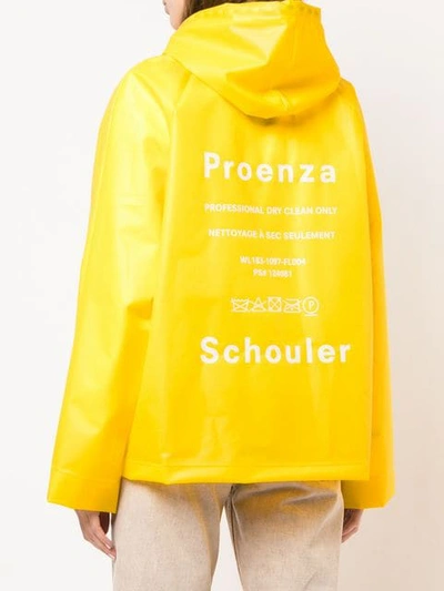 Shop Proenza Schouler Kurzer Regenmantel Mit Print In Yellow