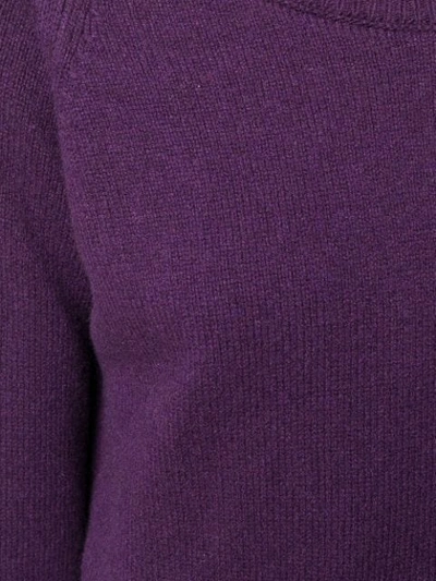 Shop Aragona Cashmere Scoop Neck Sweater In Purple