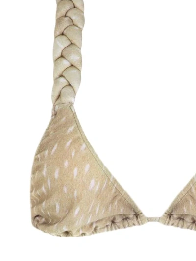 Shop Adriana Degreas Velvet Bikini Set In Neutrals