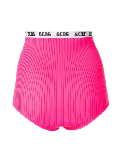 Shop Gcds Ribbed Culotte Briefs - Pink
