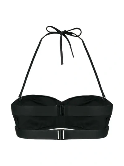 Shop Calvin Klein Logo Bandeau Bikini Top - Black