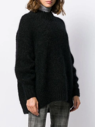 Shop Isabel Marant Oversized High Neck Sweater In Black