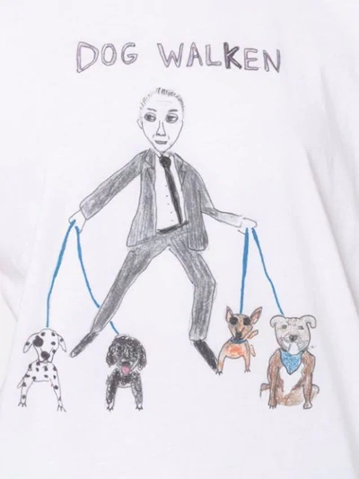 UNFORTUNATE PORTRAIT 'DOG WALKEN‘T恤 - 白色