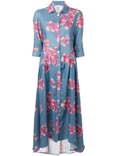 Shop Anjuna Frida Shirt Dress In Blue