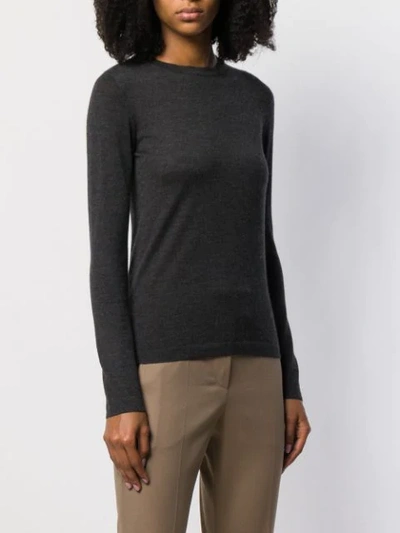 Brunello Cucinelli Crew Neck Sweatshirt In Grey
