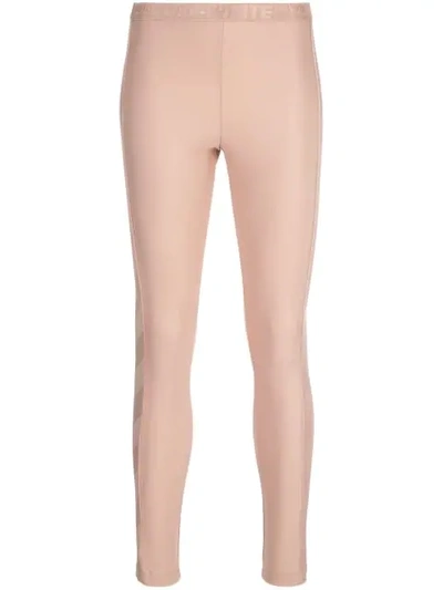 Shop Off-white Jacquard Logo Leggings In 0303 Nude Nude