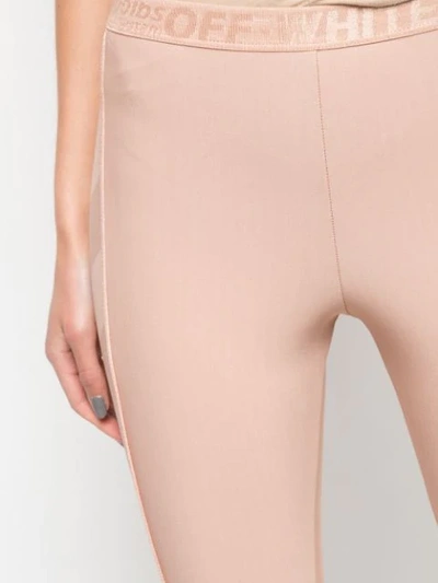 Shop Off-white Jacquard Logo Leggings In 0303 Nude Nude