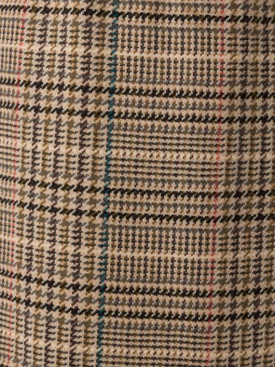 Pre-owned Burberry Plaid Straight Skirt In Brown