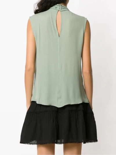 Shop Olympiah Silk Spinello Blouse In Green