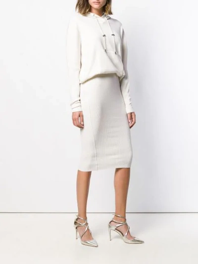 Shop Tom Ford Fitted Hooded Dress In White