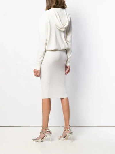 Shop Tom Ford Fitted Hooded Dress In White