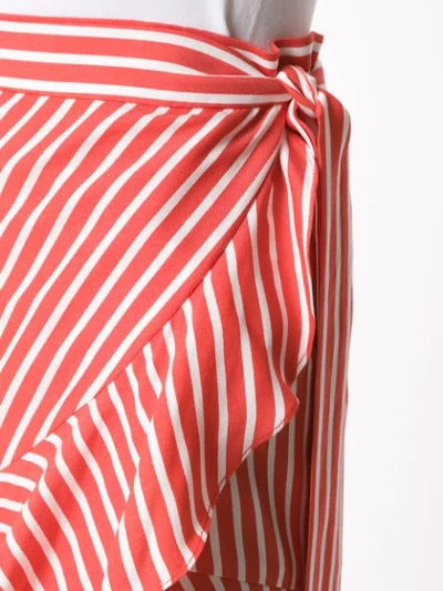 Shop Adriana Degreas Ruffled Italia Skirt In Red