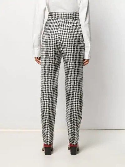 Shop Haider Ackermann Houndstooth High-waisted Trousers In Black