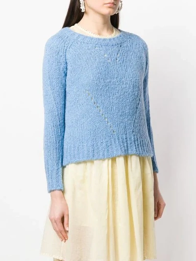 Shop Isabel Marant Round Neck Knit Sweater In Blue