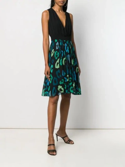 Shop Just Cavalli Macro-print Dress In Black