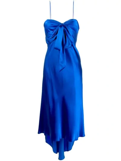 Shop Pinko Bow Detail Dress In Blue