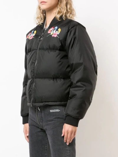 花卉刺绣衬垫夹克