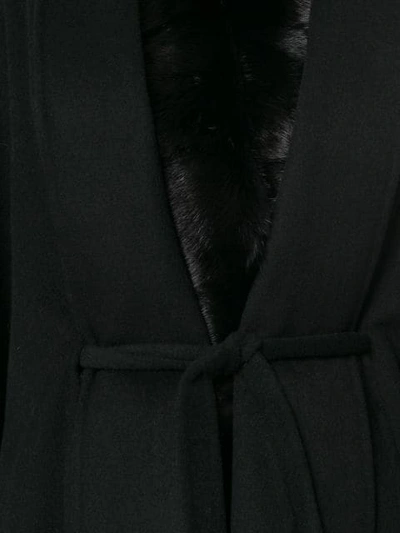 Shop Cara Mila Savannah Fur Cape In Black