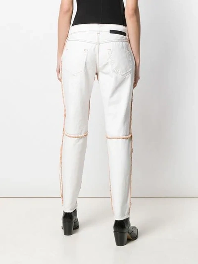 Shop Ben Taverniti Unravel Project Reversed Distressed Jeans In White